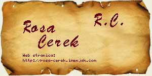 Rosa Čerek vizit kartica